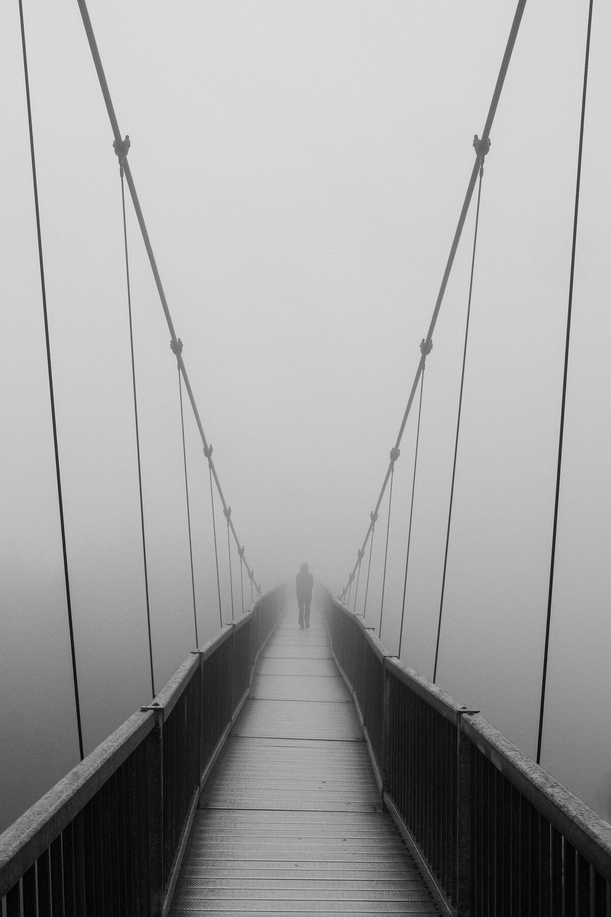 Suspension Bridge in the Mist
