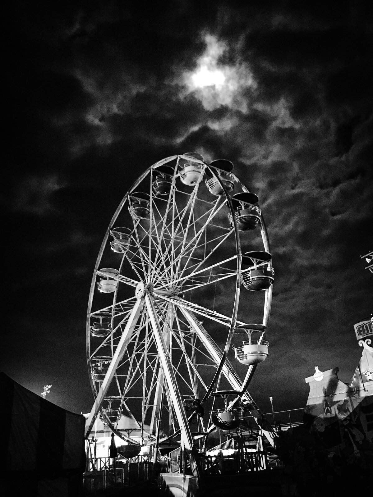 Ferris Wheel Under a Harvest Moon