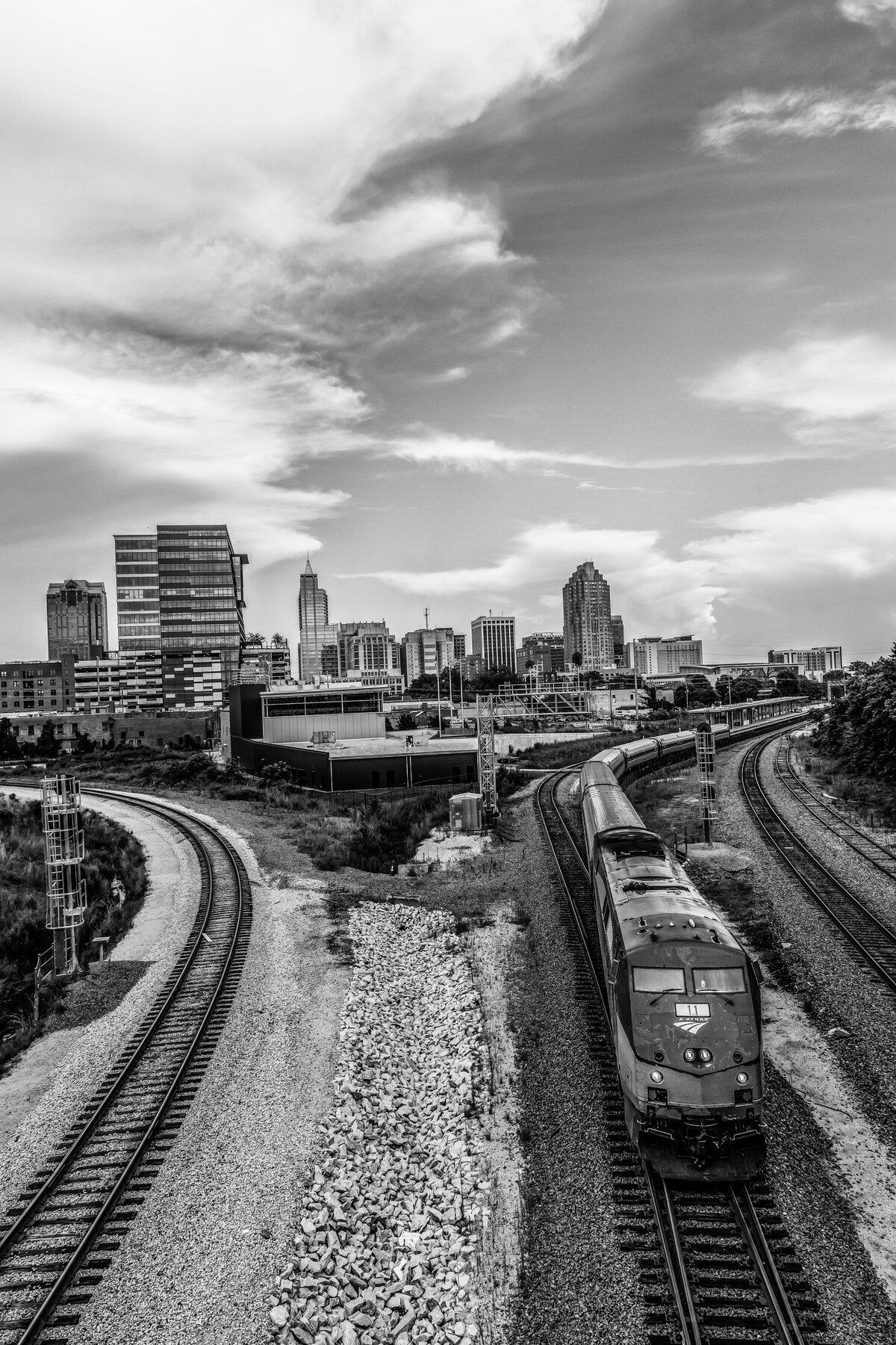 Amtrak Curving Into Raleigh